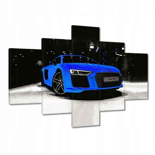 Obrazy 100x70 Modré Audi Audica R8