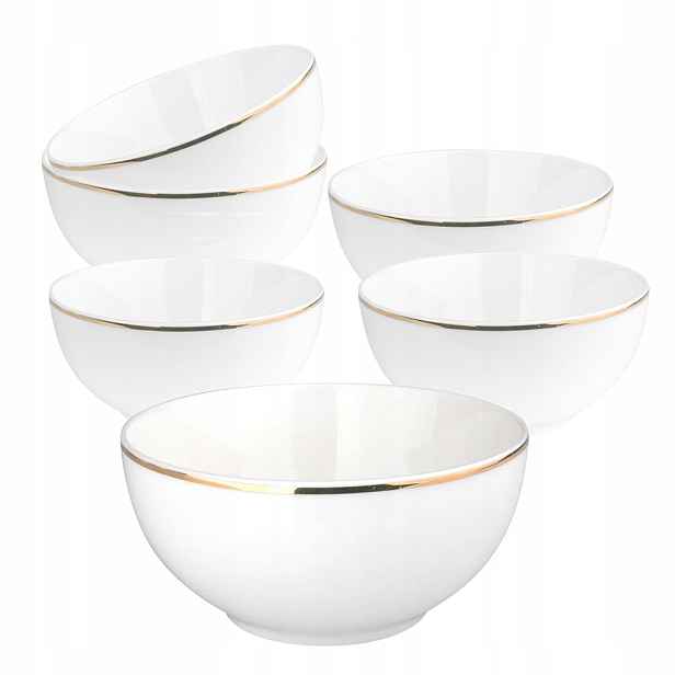 Salátky misky sada misek Altom Design Bella Zlatá linka 6 ks 14 cm