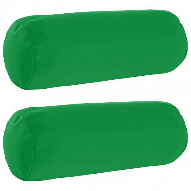 vidaXL Povlak na polštář 2 pcs HEERLEN Zelená Ø 15 x 40 cm Polyester