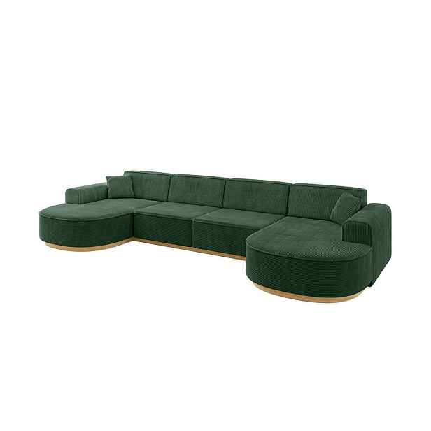 ALTDECOR SEDACÍ SOUPRAVA ve tvaru U MARI-U2-v2 388x171x83 Zelená Manšestr