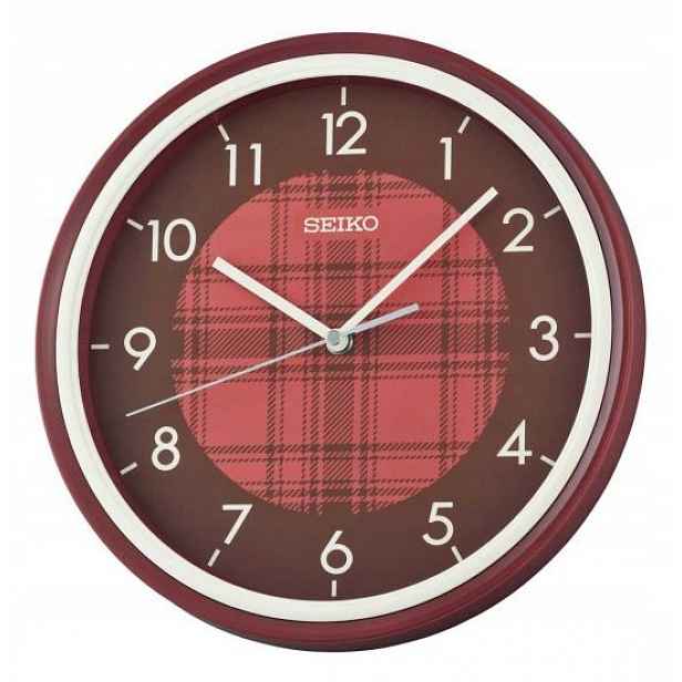 Čitelný Klasický Červený Kulatý Japonský Hodinový Stroj Seiko QHA016R 27 cm