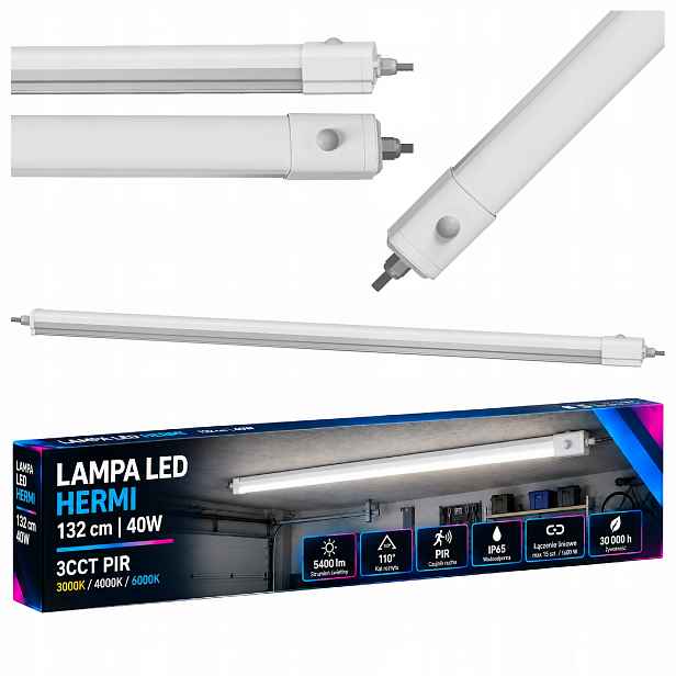 Led žárovka 132 cm Lampa 40 W Závěsné lineární svítidlo Senzor