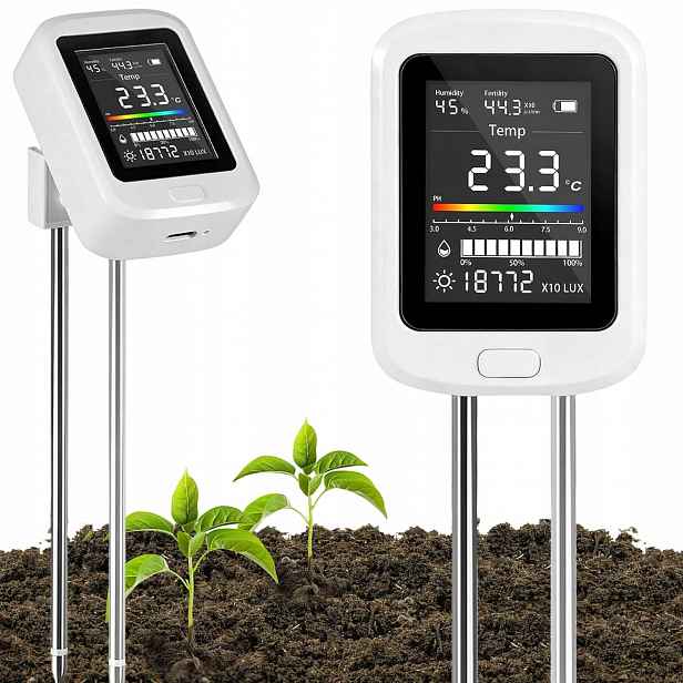 Ph Půdní Měřič Tester 6V1 Pro Zahradnictví Pro Půdu