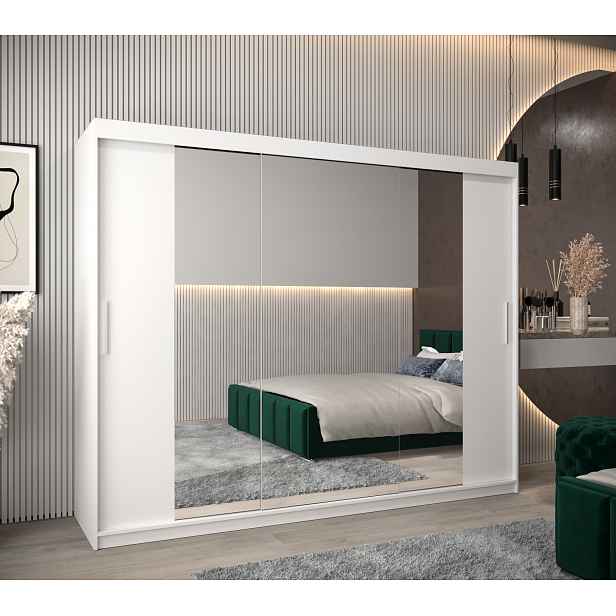 Šatní skříň Abi T2 Barva korpusu: Bílá, Rozměry: 250 cm, Dveře: Bílá