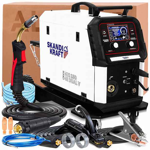 Svářečka Skandi Kraft Itech Mig 250 4R 230V 400V 250A Tig Lift Puls Mma Vrd