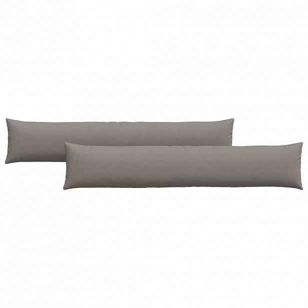 vidaXL Pohovkové polštáře 2 ks textil Taupe 200 x 40 cm