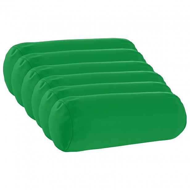 vidaXL Povlak na polštář 6 pcs HEERLEN Zelená Ø 15 x 40 cm Polyester