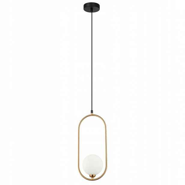 Závěsná stropní lampa zlatá nad stůl do kuchyně a jídelny moderní Lupus 1