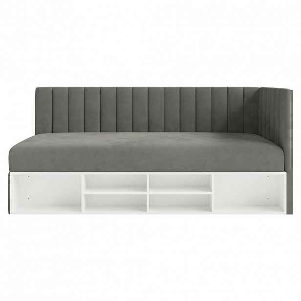 Selsey POSTEL PRO MLÁDEŽ Ventrio tmavě šedá sametový potah Easy-Clean 90x200 cm