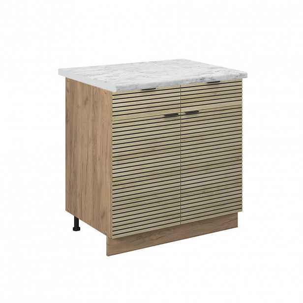 Vicco SPODNÍ SKŘÍŇKA KUCHYŇSKÉ LINKY Fame-Line Dubový panel 80 cm , PD Mramor
