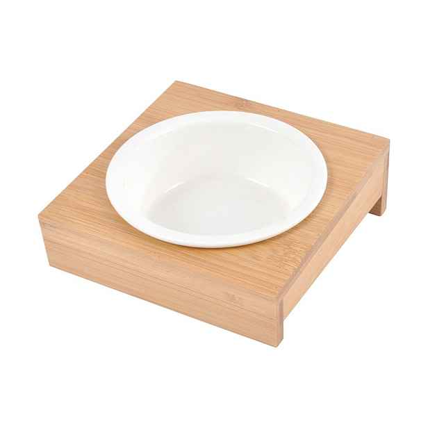 Bambusová miska s podstavcem pro psa ø 12 cm – Love Story