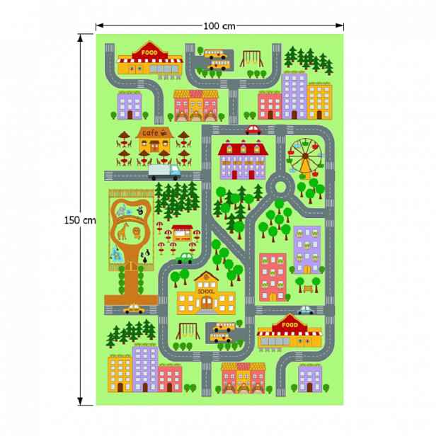 Dětský koberec EBEL vzor město Tempo Kondela 100x150 cm