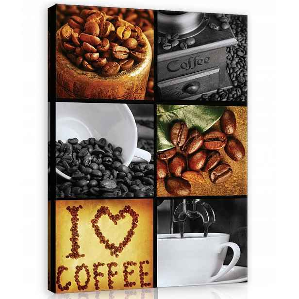 Obraz Na Plátně Canvas 75x100 Kuchyně Kavárna Káva Coffee Cafe Koláž
