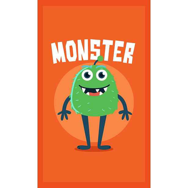 Faro Dětský bavlněný ručník KIDS Monster 30x50 cm oranžový