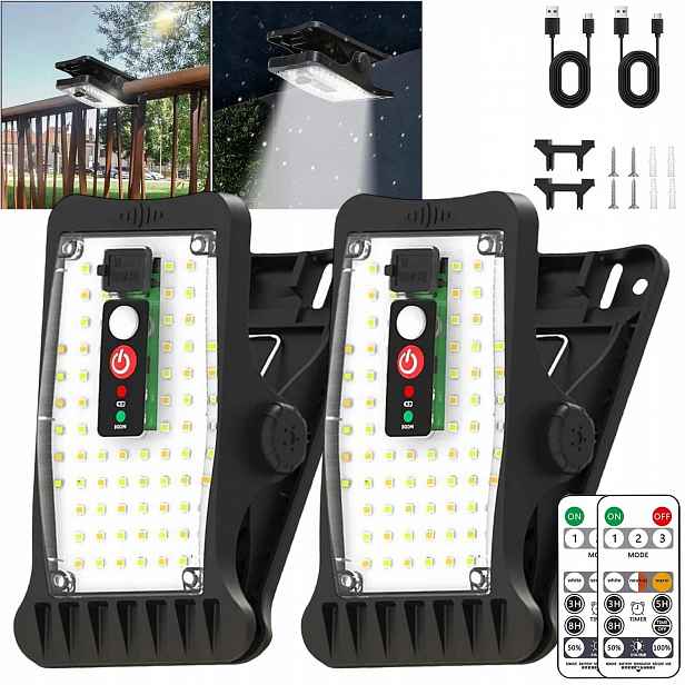 Led Lampa Solární Senzor Pohybu Voděodolná, 3 Teploty Barev