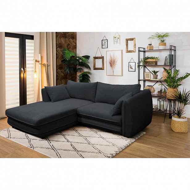 MID.YOU ROHOVÁ SEDAČKA, textil, černá