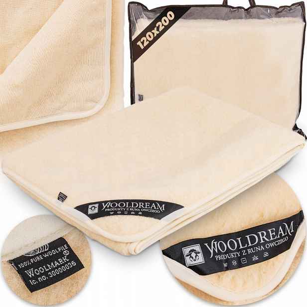 Prostěradlo 100% Merino Vlna Australské Teplé 120x200