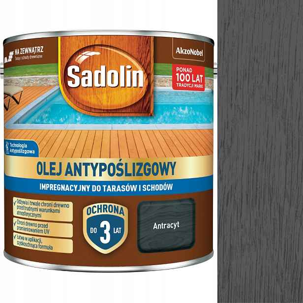 Sadolin Protiskluzový Impregnace Olej 2,5L Antracit
