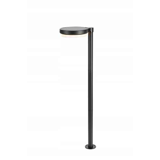 Solární zahradní lampa, černý sloupek IP44 Frame Led 3000K 108953 Markslojd