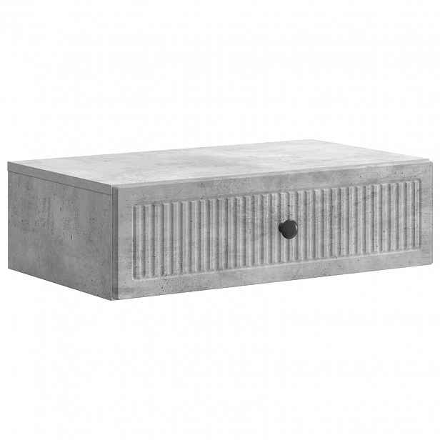 vidaXL Nástěnný boční stůl Betonově šedá 59 x 34,5 x 17 cm