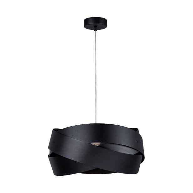 Závěsná lampa černá kovová, moderní, kulatá, 40 cm nad stůl Zuma Line