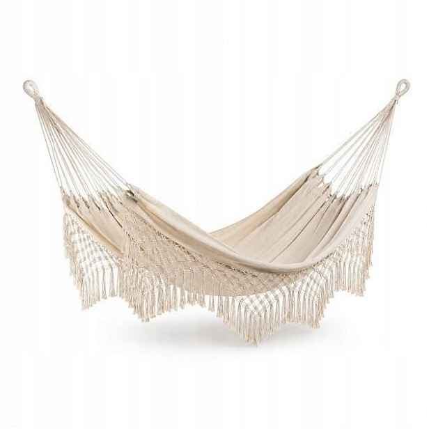 Houpací síť Boho béžová