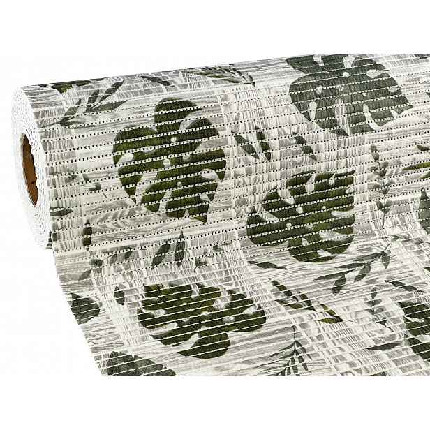 Koupelnová podložka Protiskluzová pěnová podložka Listy Monstera 350x65 cm