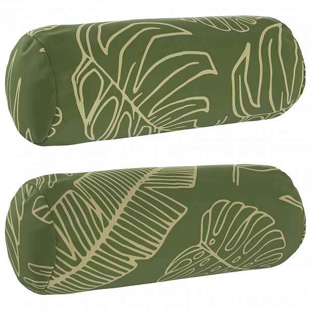 vidaXL Povlak na polštář 2 pcs HEERLEN Listový design Ø 15 x 40 cm