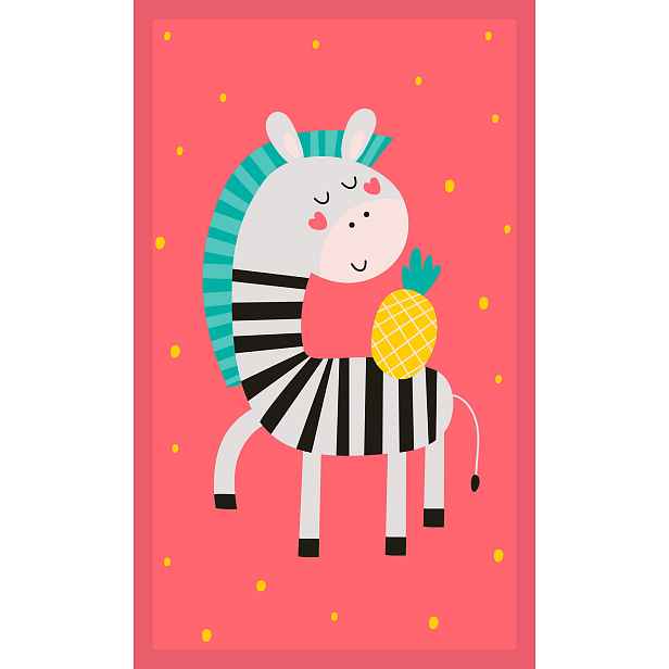 Faro Dětský bavlněný ručník KIDS Zebra 30x50 cm růžový