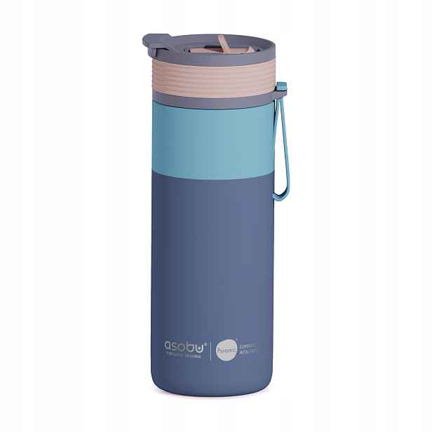 Hrnek Asobu Aspen keramický Puramic termo 600 ml Pastelově modrý