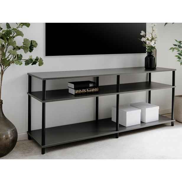Široký regál/TV stolek Theo, antracitový