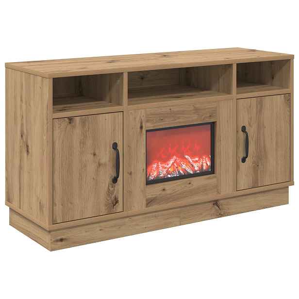 vidaXL Elektrický krb Dub artisan 100 x 33 x 55 cm Kompozitní dřevo