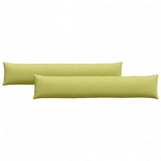 vidaXL Pohovkové polštáře 2 ks textil Světlá zelená 200 x 40 cm