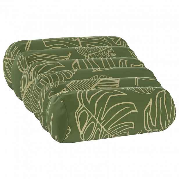 vidaXL Povlak na polštář 6 pcs HEERLEN Listový design Ø 15 x 40 cm