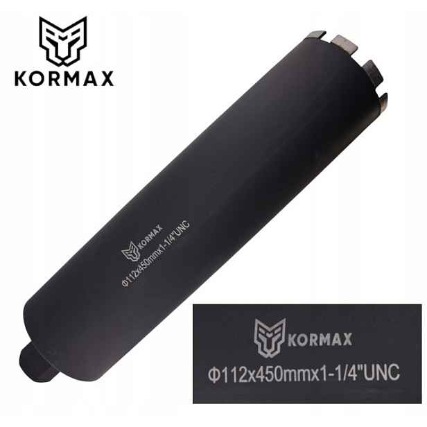 Diamantová korunka 112 mm Korunkový Vrták pro vrtačku Beton 112x450 závit 1.1/4