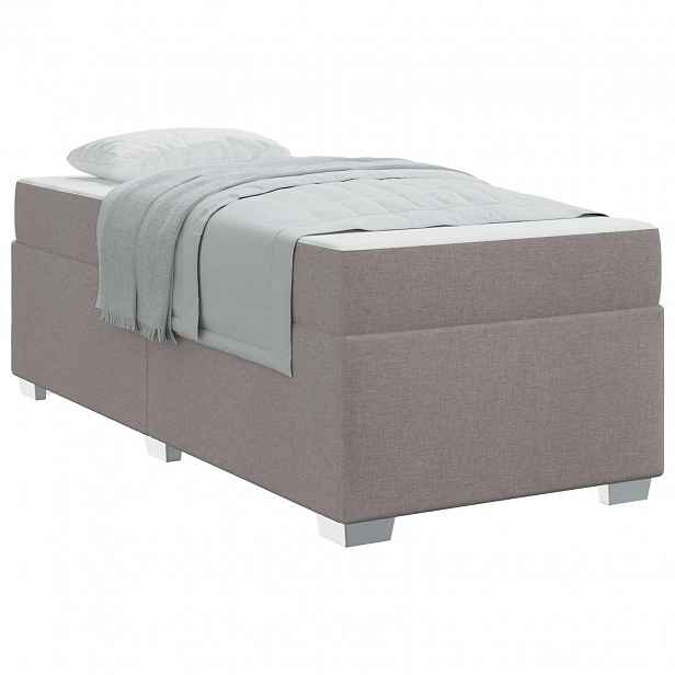 vidaXL Rám postele Taupe 90 x 190 cm textil