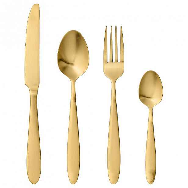 4dílný set příborů ve zlaté barvě Bloomingville Cutlery Eleganza