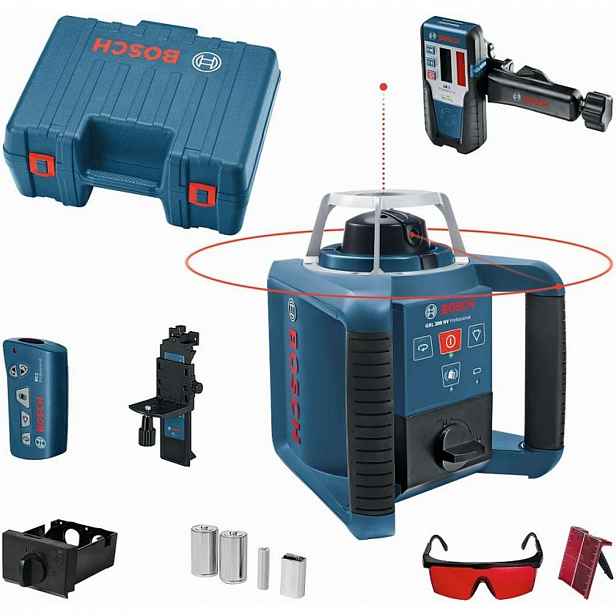 Bosch - Rotační laser, dosah 300 m, s příslušenstvím 0601061504