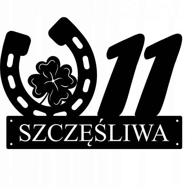 Číslo Na Dům 80 cm Tabule Adresa Ocel 2 mm ul. Šťastná
