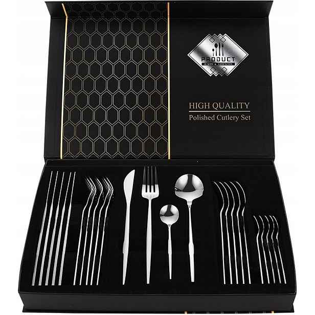 Sada příborů Clever Cheffinger pro 6 osob, stříbrné příbory, krásný design