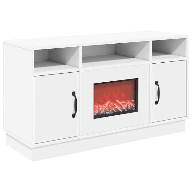 vidaXL Elektrický krb Bílá 100 x 33 x 55 cm Kompozitní dřevo
