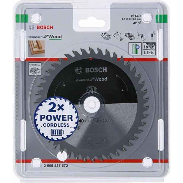 Bosch Pila Standard Wood Accu 140x20x42z 2608837672