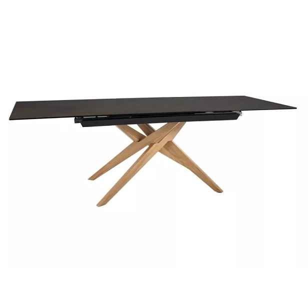 Signal Jídelní rozkládací stůl Loreto 180/230 cm keramika hnědý/dub přírodní