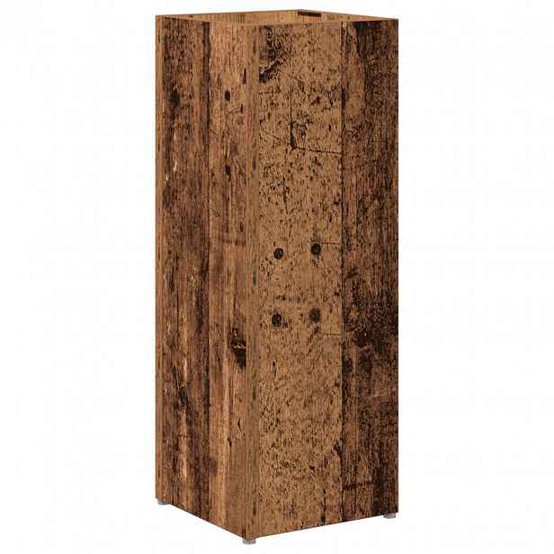 vidaXL Stojan na slunečníky s úložištěm Staré dřevo 20 x 20 x 55,5 cm
