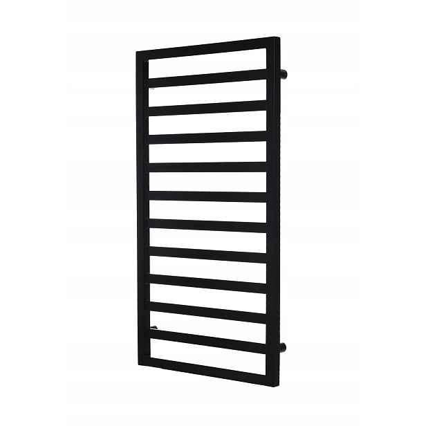 Žebříkový radiátor Vinolli Vodní rám 446 W 980 x 530 mm Černý Mat