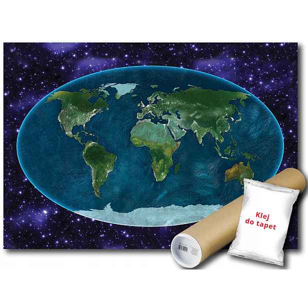 Vinylová Fototapeta Mapa Světa Země 152x104