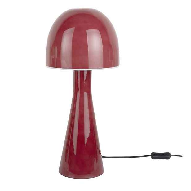 Červená stolní lampa se skleněným stínidlem (výška 45 cm) Bombin – Leitmotiv
