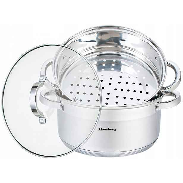 Hrnec na vaření v páře 5L 24 cm Klausberg KB-7144 Indukce a plyn