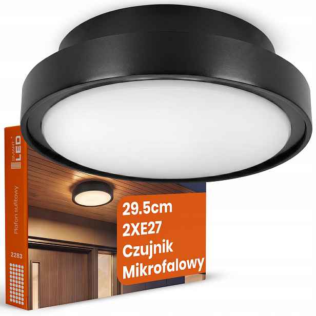 Stropní Svítidlo Stropní Svítidlo se snímačem pohybu soumraku Nástěnná 2x E27 IP54