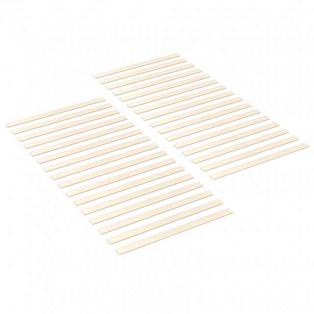 vidaXL Lamelové desky postele 32 ks Přírodní 90 x 6 x 1,3 cm